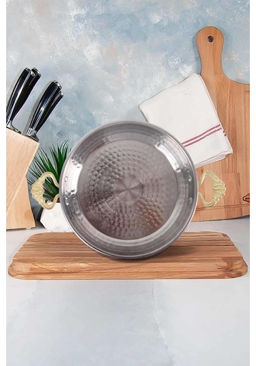 Bakır Görünümlü Çelik Sahan Seti Omlet Yumurta Tavası 3 Lü 19/21/23 Cm