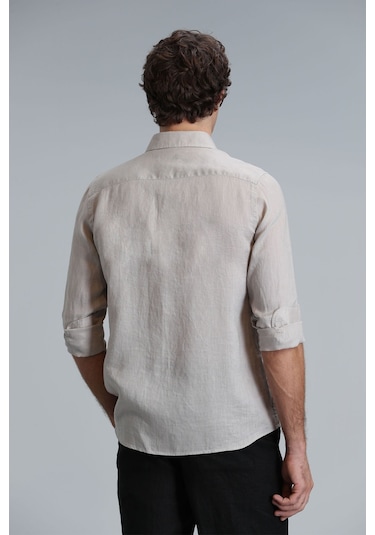 Lufian Erkek Pitaya Basic Comfort Fit Gömlek 111010611 Bej