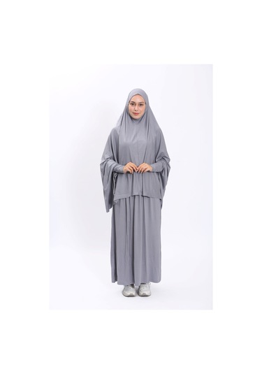 Asya Model Namaz Elbisesi -gri Gri