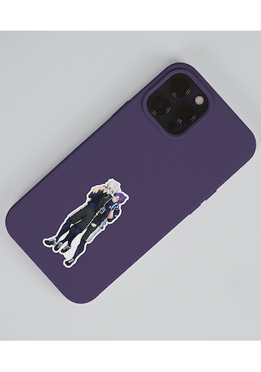 Bluelock-reo Mikage-parlak Kağıt -2li Sticker Set-telefon Süsleme Blue Lock Mor