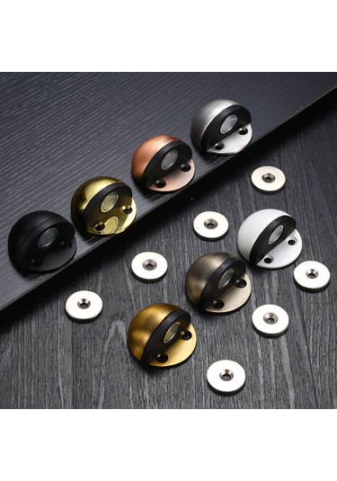 Yaozixa Stanyum Çelik Manyetik Kapı Durdurucu - Zemin Ve Duvarı Korumak İçin, İki Kurulum Yöntemi, Ev Otel Banyo Uygun, Dayanıklı Sarı Krom