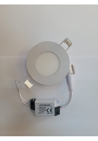 Seldur 3 Watt Ultra Slim Led Panel Beyaz Kasa Beyaz Işık 3 Adet