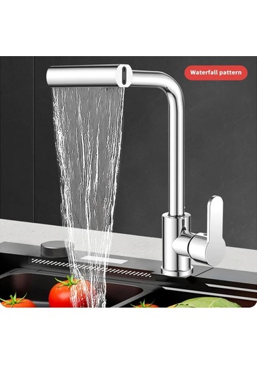 Boheme Fleko 4 Fonksiyonlu Krom Renk Spiralli Evye Bataryası Krom