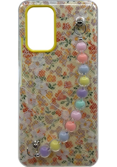 Nettech Samsung Galaxy A72 Uyumlu Desen Boncuklu Arka Koruma