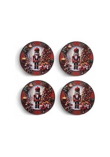 İngiliz Asker Yeni Yıl Bardak Altlığı 4 Adet 9x9