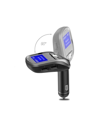 Araç Fm Verici Bluetooth Kiti Araç Şarj Cihazı Usb Bağlantı Noktası Ses Radyo Lcd Ekran Mp3 Çalar Telefon Handsfree Araç Kiti