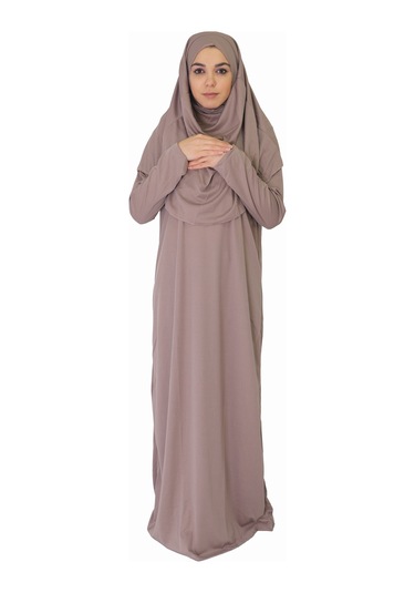Vizon Fermuarsız Namaz Elbisesi Vizon