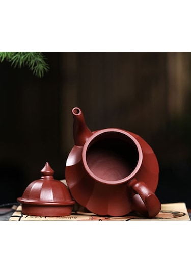 Yaratıcılık Çay Tencere Mor Kil Demlik Ham Cevheri Dahongpao Pagoda Şekli Su Isıtıcısı El Yapımı Çay Seti Çaydanlıklar Altın - Beyaz