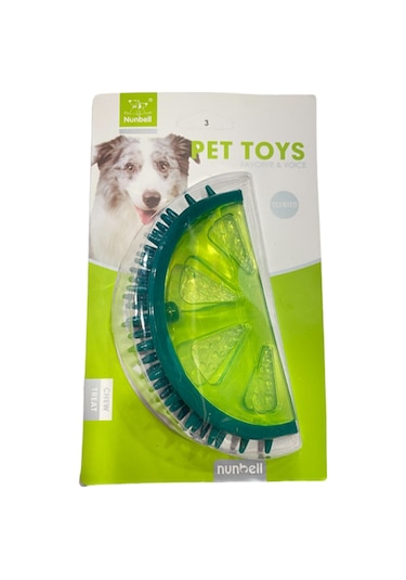 Nunbell Tropik Meyve Aromalı Suda Batmaz Limon Köpek Oyuncağı 11 Cm