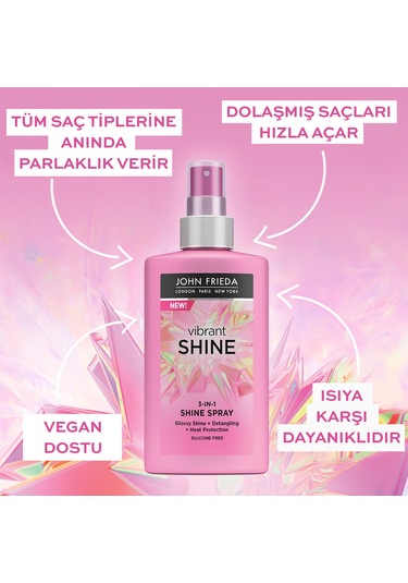 John Frieda Vibrant Shine 3'ü 1 Arada Saç Spreyi