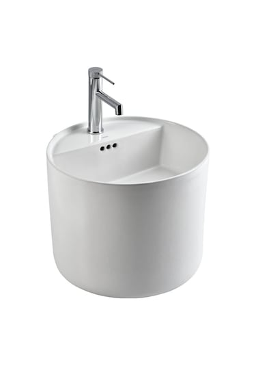 Lena - Tezgah Üstü Monoblok Lavabo Yuvarlak Yarım Outlet - E-252- Diğer