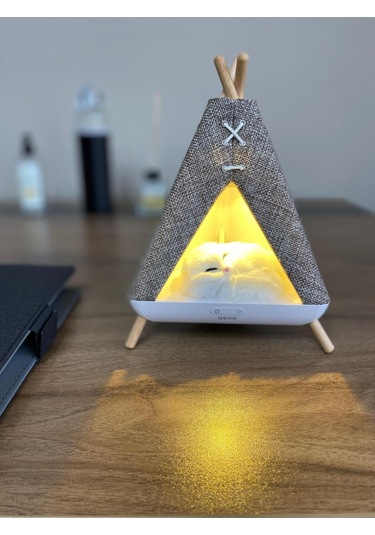 Tent Shape Kedili Masa Lambası, Gece Lambası, Abajur