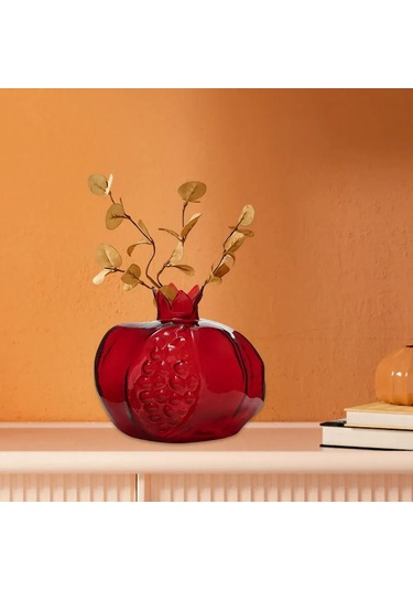 Yifomall "modern Nar Şekilli Cam Vazo - Minimalist Hidroponik Çiçek Saksısı, Dekoratif Masa Aksesuarı"