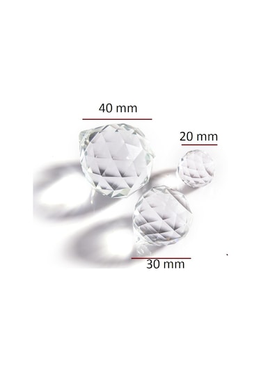 Kristal Avize Top Taşı Asfor Toptaş 30 Mm Cam Lazer Kesim