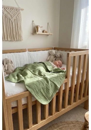 Müslin Blanket Battaniye Yeşil