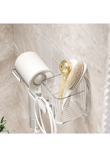 Wondernest Tutacağı, Lichen Kurutma Saç No-punch Makinesi - Duvara Monte Banyo Siyah