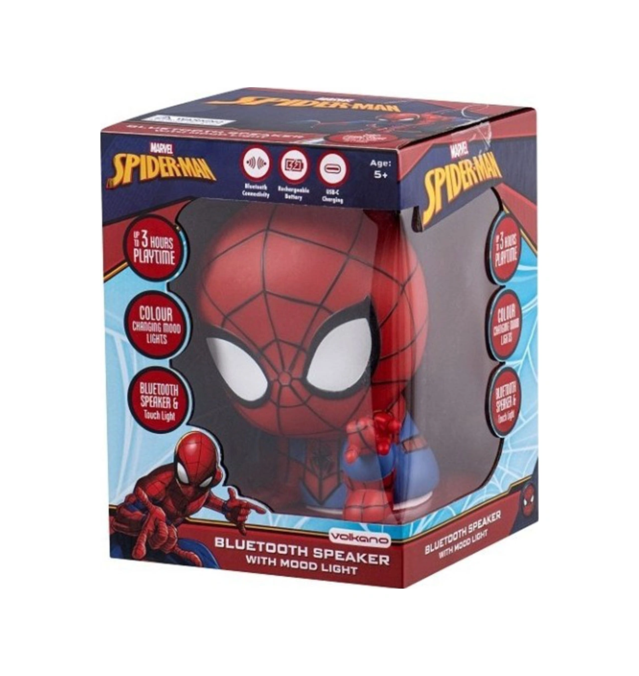 Disney Örümcek Adam Işıklı Bluetooth Hoparlör-mv-50010-sm