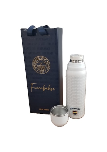 Akıllıelma-tmn 587190 Fenerbahçe Çelik Termos Bardaklı Kapak Beyaz 650 Ml Beyaz