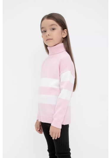 Crockıd Yüksek Yakalı Örgü Kazak 239854274 Pembe