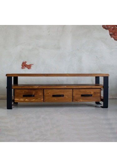 Tv Ünitesi Masif Ahşap Ağaç Standı