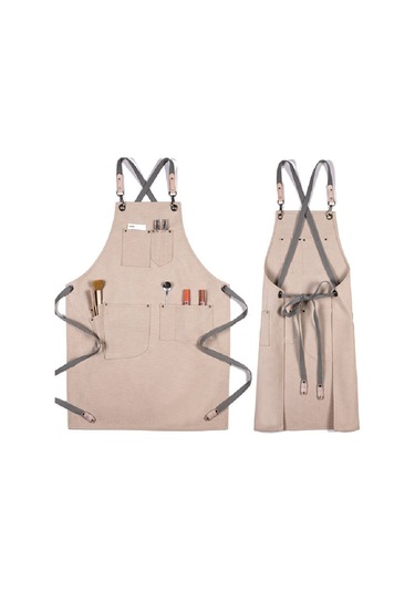 Sones Barbekü Pişirme Barmen Kirlenme Önleyici Kalın Kanvas Önlük