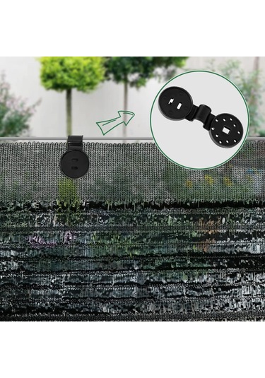 Lemestar Kalıtıcı Plastik Gölge Ağı Sabitleyici Klipsler - 50 Adet Siyah, Hava Direnci, Kolay Kurulum, Çiftçi Bahçe Tarım Ağı Kullanıma Uygun