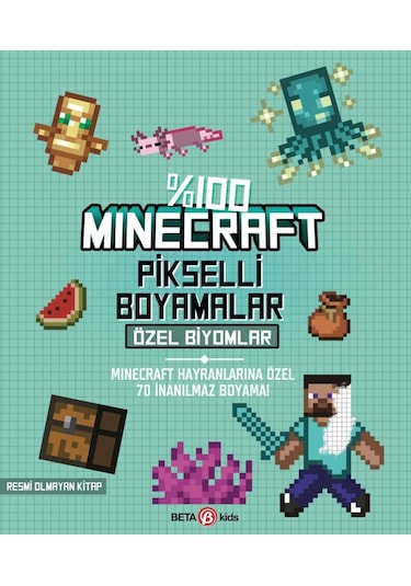 %100 Minecraft Pikselli Boyamalar Özel Biyomlar