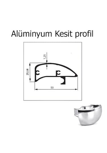 Ayrıntıshop Süper Lüks Duşakabin Plastik Köşe Takozu Krom
