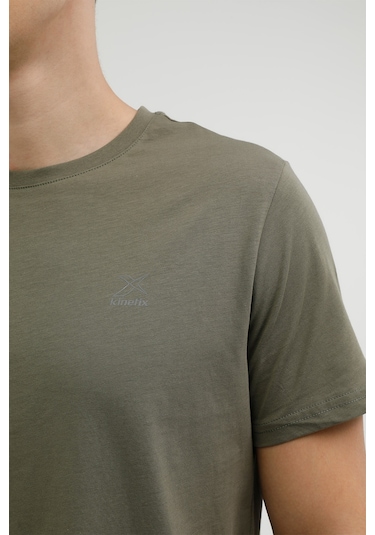 Kinetix M-sn220 Basıc C Neck T-sh Haki Erkek Kısa Kol T-shirt Haki