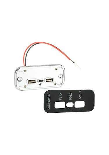 Type-c Usb 3 Portlu Araç Şarj Soketi Adaptörü 12v-24v