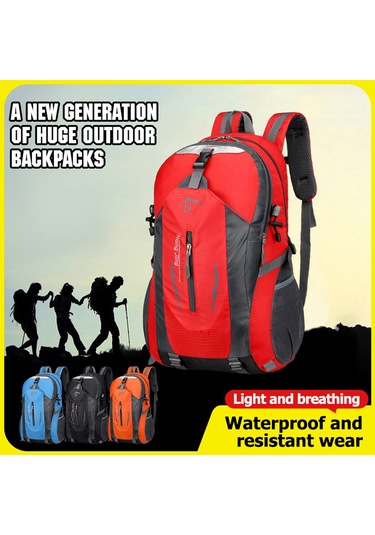 Ruicoo Mavi 40l Nilon Outdoor Montaj Sırt Çantası - Spor, Seyahat Ve Gezi İçin Unisex Çanta Mavi