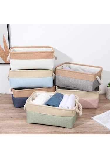Yeşil Ev Gereçleri Çeşitli Eşyalar Sıralama Sepeti Katlanır Keten Organizatör Kutusu İç Çorap Bebek Oyuncakları Depolama Sepeti