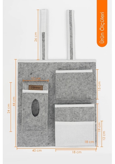 Mor Design Araç İçi Organizeri - Gri