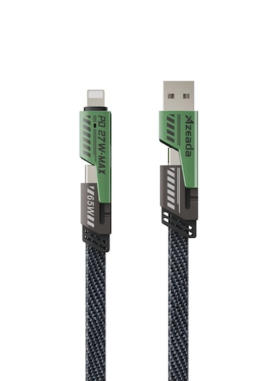 Azeada AZ-B10TH 65 W 2'in2 4'Lü Hızlı Şarj Kablosu 1.5 MT