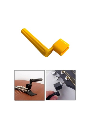 Midex W11-yl Gitar Tel Sarıcı Gitar Burgu Çevirici Sarı