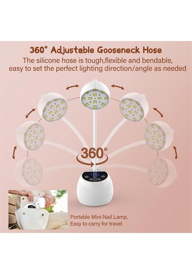 Xurunkeji Jel Tırnaklar İçin 36w Mini Uv Işıklı Kablosuz Uv Led Tırnak Lambası, Akıllı Sensör Ve 4 Zamanlayıcı İle Şarj Edilebilir Tırnak Kurutucuları