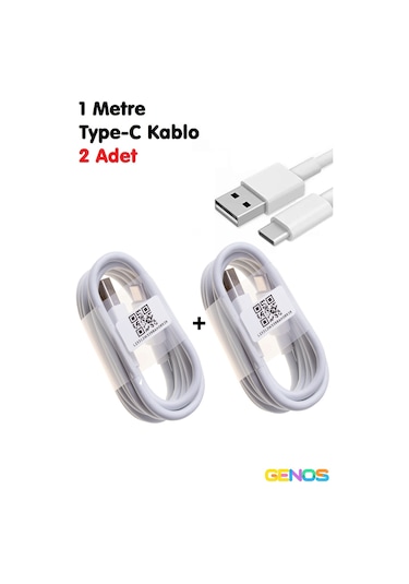 Xiaomi Redmi Note 8 Pro Note 9 Pro Note 10 Uyumlu Type C Şarj Kablosu Data Kablo 3.0a 1mt 2 Adet