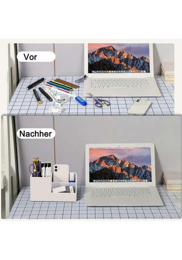 Ganzhoushop Kalemlik Masası - Ofis Kalemlik Düzenleyici Masaüstü Masa Aksesuarları Ofis Malzemeleri Organizasyon Dekorasyon