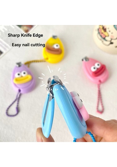 Konesam Eğlenceli Bebek Tırnak Makası - Portatif Ve Kaymaz Pembe Tasarım