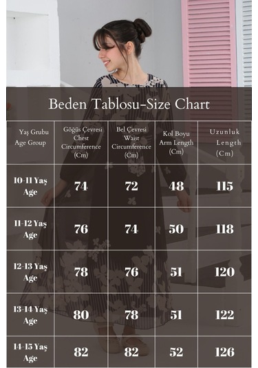 Kız Çocuk Astarlı Tam Boy Çiçek Desenli İç Göstermeyen Şık Ve Rahat Uzun Elbise Pudra