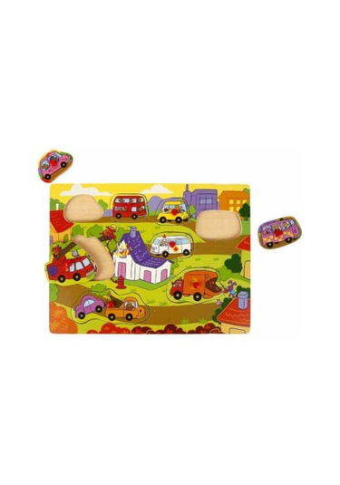 Ahşap Bultak Tutmalı Puzzle 8 Parça
