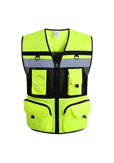 Novahub Yüksek Görünürlü Reflektif Yelek - Konforlu Ve Dayanıklı Sarı İş Güvenliği Sarı