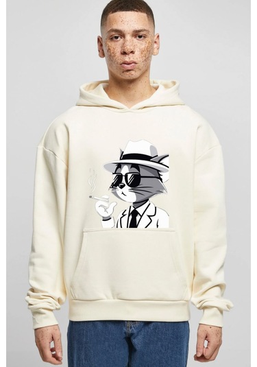 Unisex 2ip Şardonlu Dote Nosd Bej Oversize Sweatshirt Bejdote