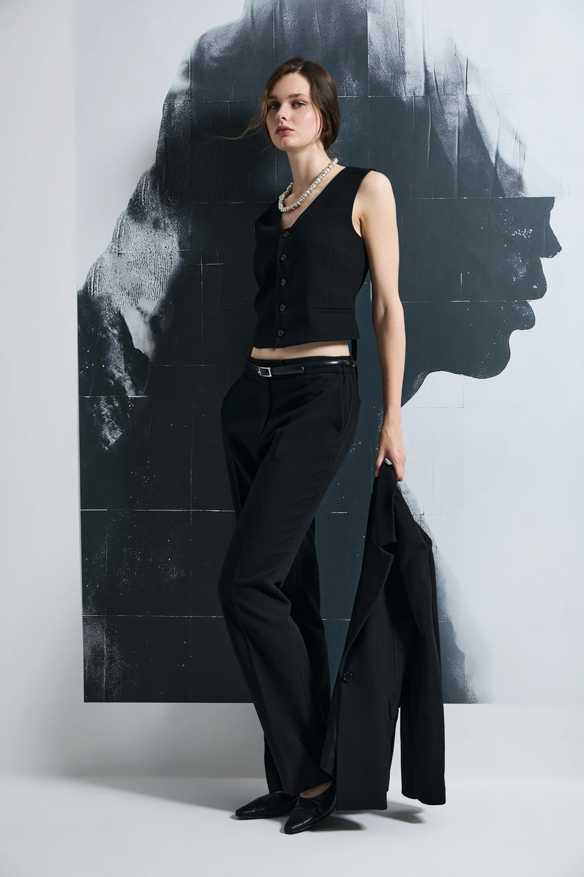 Lufian Sara Kadın Pantolon Siyah Siyah 122190045100100 Siyah