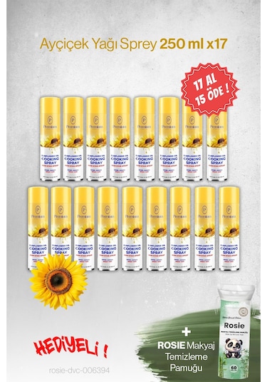 Premium Ayçiçek Yağı 17 Al 15 Öde, 250 Ml Hediyeli