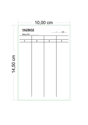 Yazboz Oyun Kağıdı 1. Hamur Kağıt 4 Bölmeli 10 Cilt