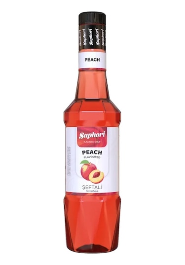 Saphori Şeftali Aromalı Kokteyl Şurubu Şeftali Şurubu 700 Ml