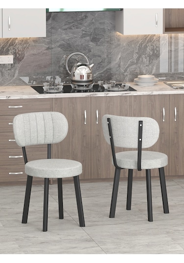 Mygusi Azra Mutfak, Salon, Cafe Sandalye 1 Adet Açıkgri