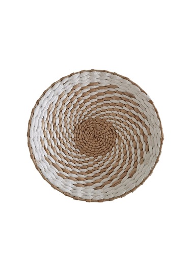 Suntek Magideal Dokuma Sepet Duvar Dekoru Fuaye Veranda Çiftlik Beyaz-30cm