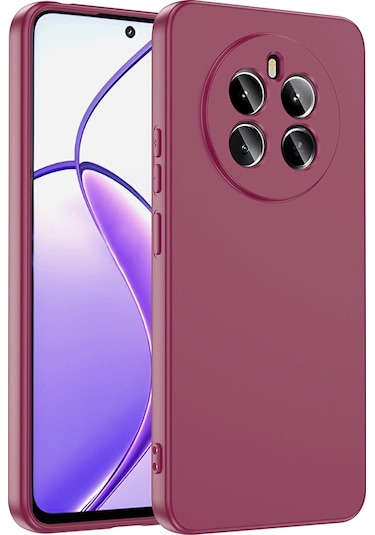 Realme 12 4g Kılıf Zore Mara Lansman Kapak Koyu Mor